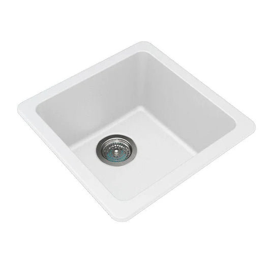 Square White Granite Quartz Stone Kitchen Sink