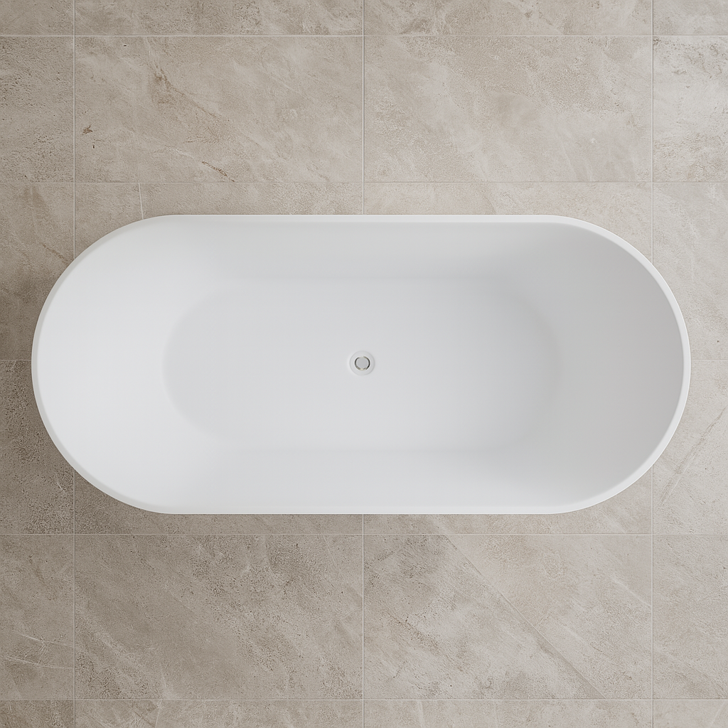 Verona Fluted Oval Freestanding Bathtub