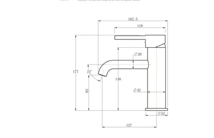 Vera Matte Black Short Basin Mixer