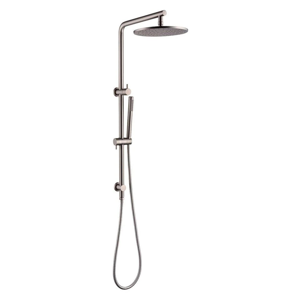 Round Brushed Nickel Shower Station -10''