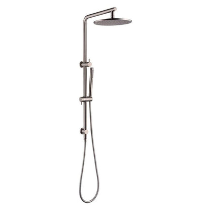 Round Brushed Nickel Shower Station -10''