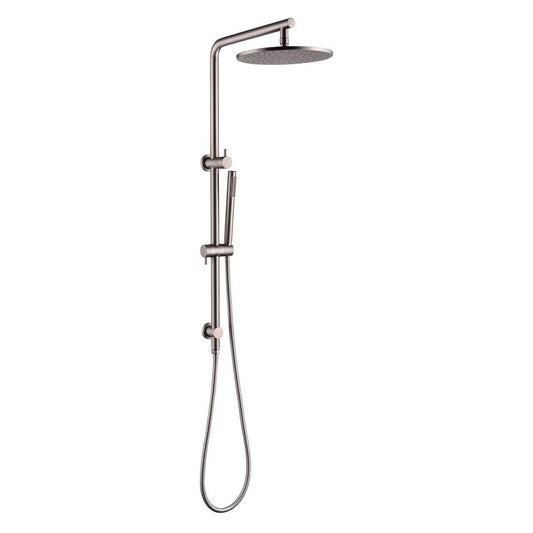 Round Brushed Nickel Shower Station -10''