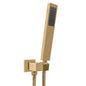 Square Brushed Brass Shower Rail with Handheld Shower