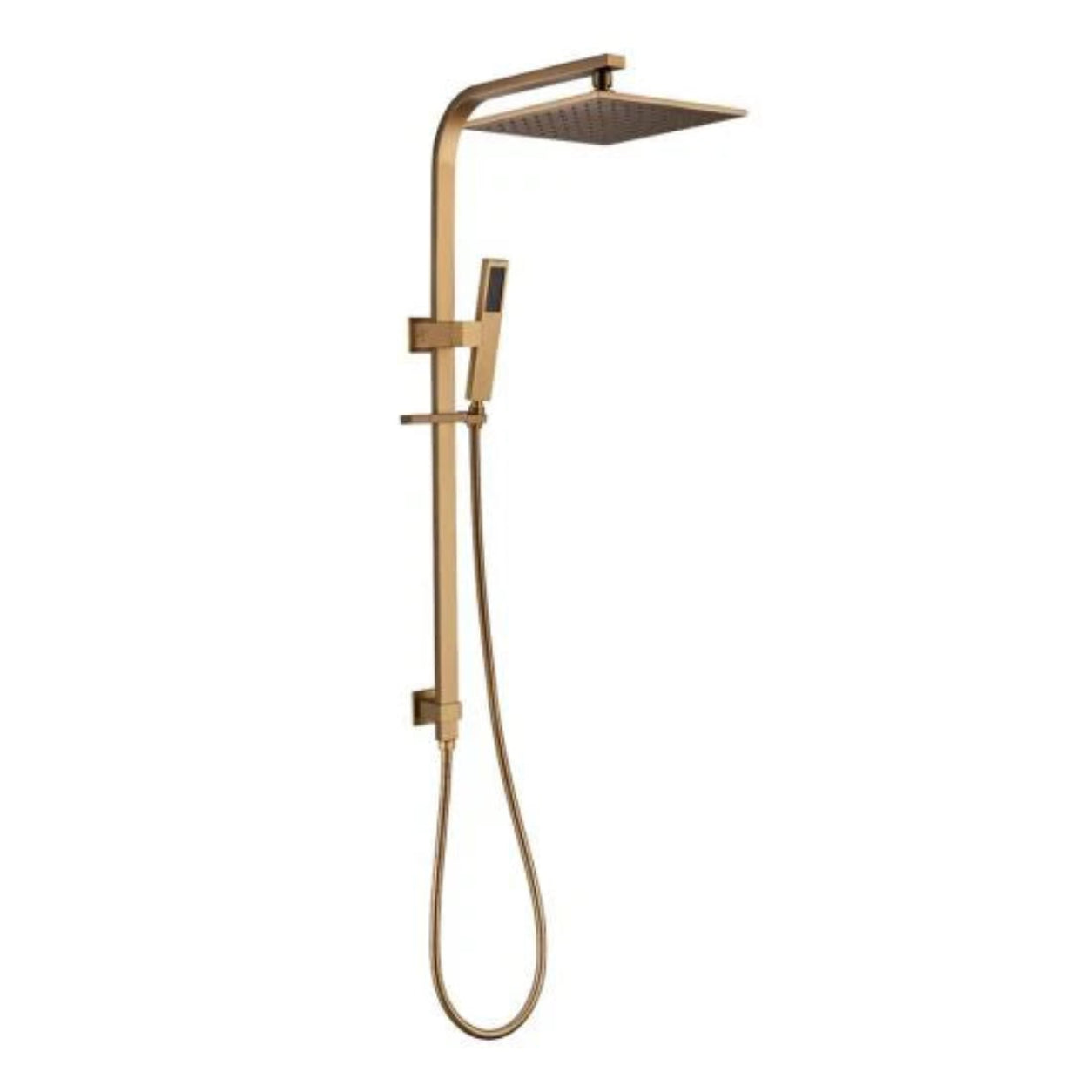 Square Brushed Yellow Gold Shower Station 10"