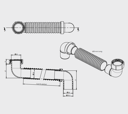 Bath Connector Universal – FLEX 40mm