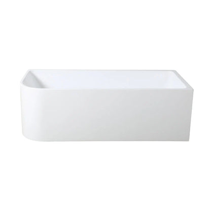 ND-BT0004 Corner Freestanding Bathtub Right Corner Back to Wall Gloss White - 1500 x 730 x 580mm