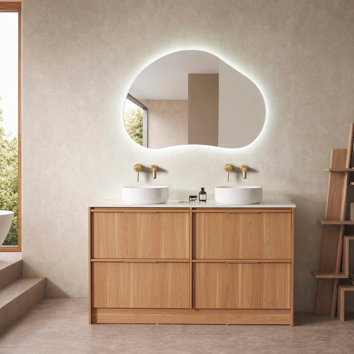 Noma Freestanding Vanity Natural Timber