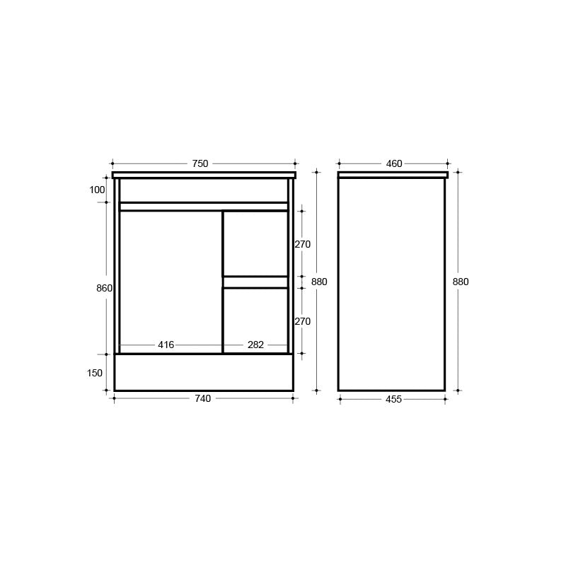 Free Standing PF750-KB