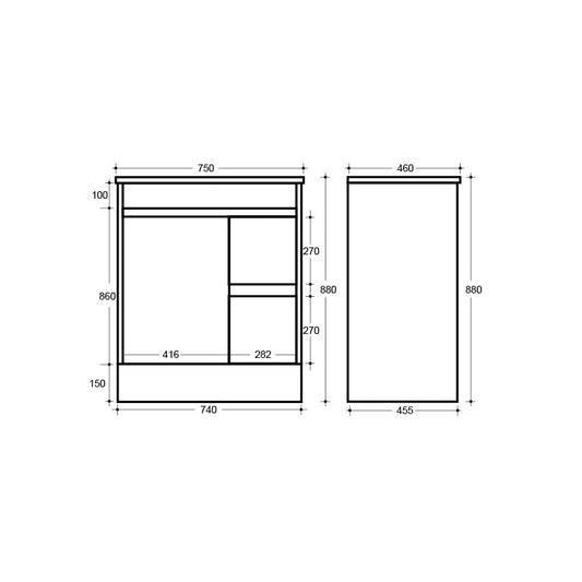 Roma Free Standing Vanity