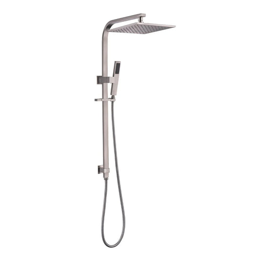 Square Brushed Nickel Shower Station