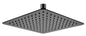 Super-slim Square Black Rainfall Shower Head 300mm